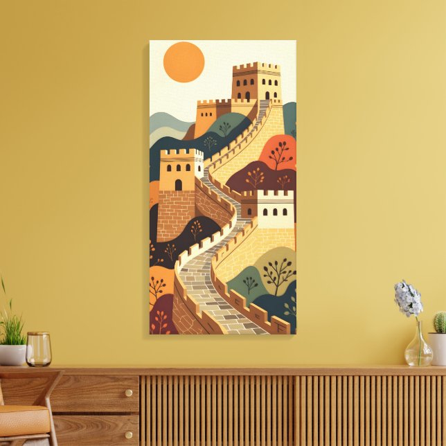 Impressão Em Tela Grande Muralha (Insitu(Sala de estar))
