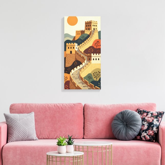 Impressão Em Tela Grande Muralha (Insitu(Sala de estar))