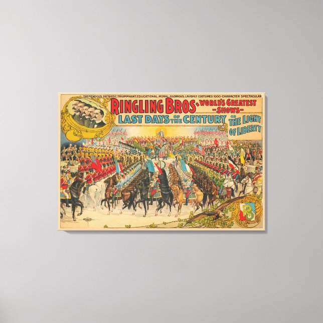 Impressão Em Tela Grande Parada Com Homens Em Uniformes Em Horário (Frente)