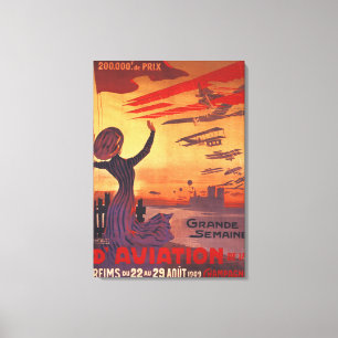 Impressão Em Tela Grande semana da aviação - poster de ondulação