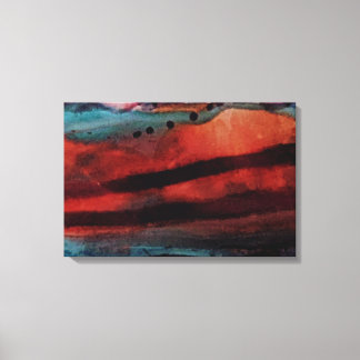 Impressão Em Tela Grande Sol, Nuvens Escuras Aquarela