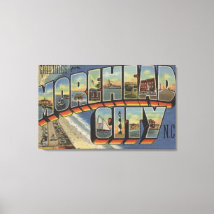 Impressão Em Tela Grandes cenas da letra - cidade de Morehead, NC