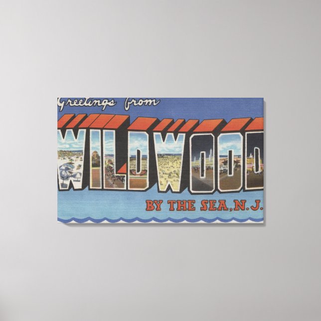 Impressão Em Tela Grandes Cenas de Letra - Madeira-Pelo-Mar, NJ (Frente)