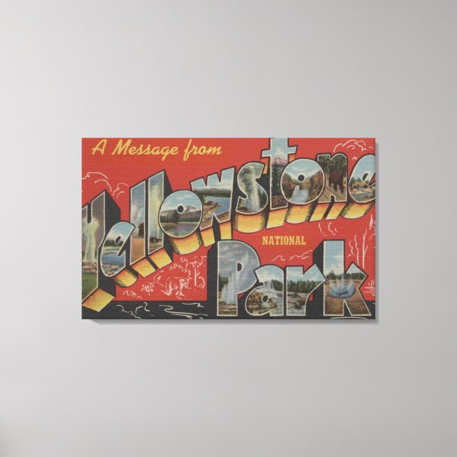 Impressão Em Tela Grandes Cenas - Yellowstone Nat'l Park, WY (Frente)