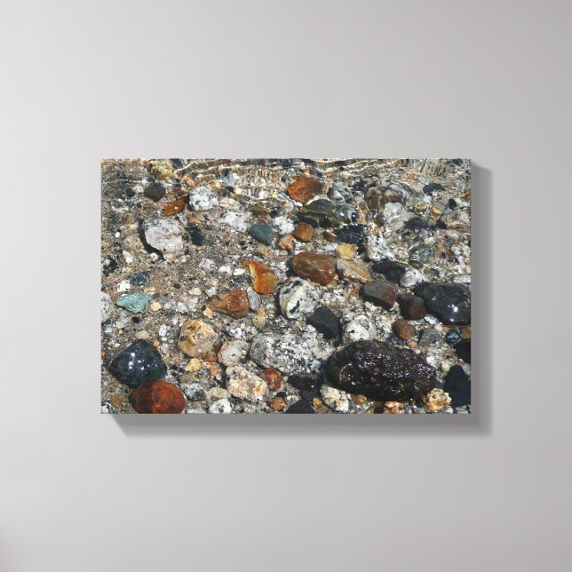 Impressão Em Tela Granite Pebbles no lago Tenaya em Yosemite (Frente)