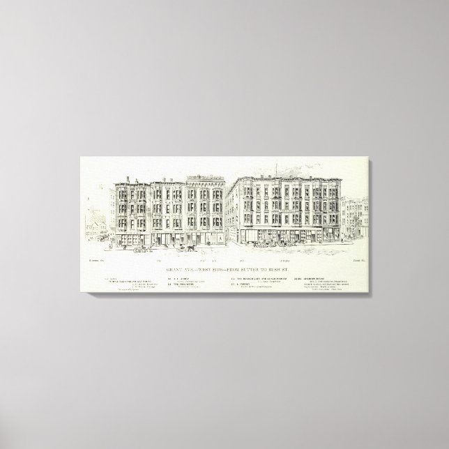 Impressão Em Tela Grant West side Sutter e Bush (Frente)