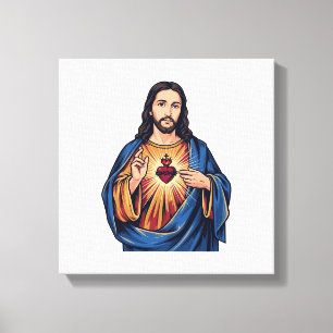 Impressão Em Tela Grave do Coração Xilogravura Vintage Vetor Religio
