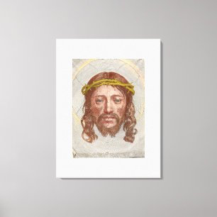 Impressão Em Tela Gravura Face de Cristo de Claude Mellan 1649