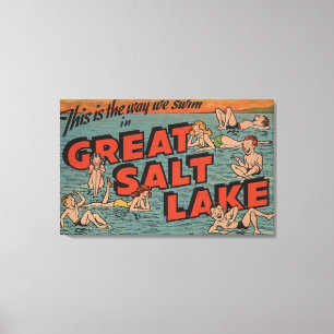 Impressão Em Tela Great Salt Lake, maneira de UtahThe nós SwimUtah