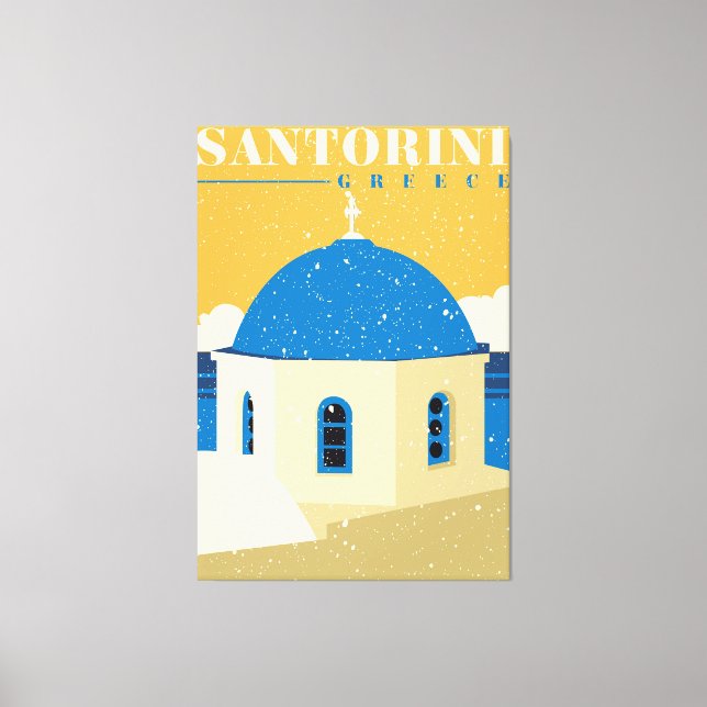 Impressão Em Tela Grécia Santorini (Frente)