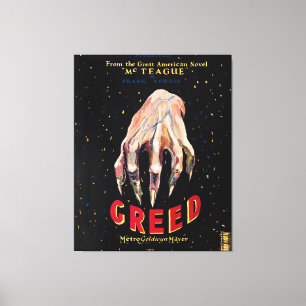 Impressão Em Tela Greed, poster de filme de 1924