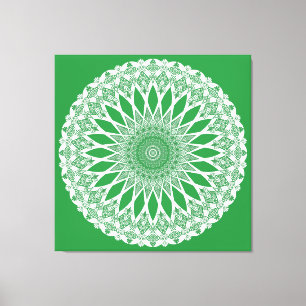 Impressão Em Tela Green Seaweed Tristyns Mandala