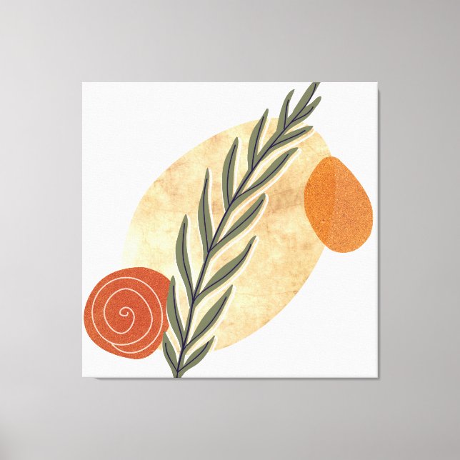 Impressão Em Tela Green Stalk Boho (Frente)