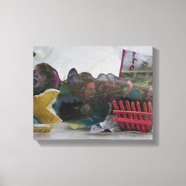 Impressão Em Tela Greve de Estudantes de Manifestação K7 1986 Mídia  (Frente)