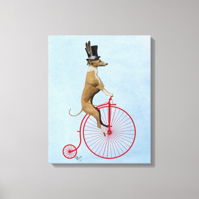 Impressão Em Tela Greyhound no Red Penny Farthing (Frente)
