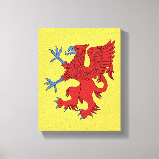 Impressão Em Tela Griffin Rampant Gules (Frente)