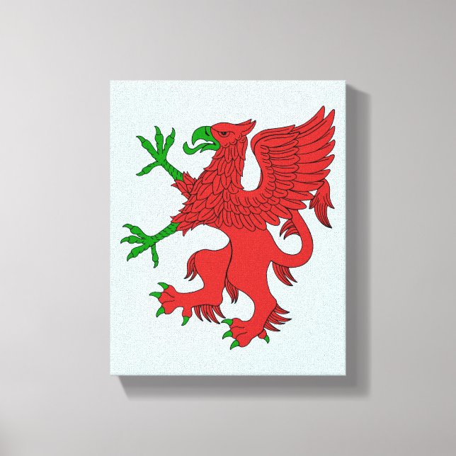 Impressão Em Tela Grifo em Vermelho e Verde (Frente)