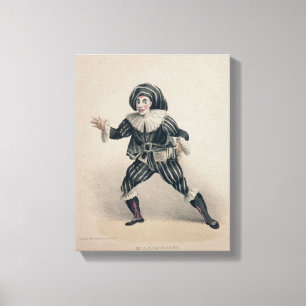 Impressão Em Tela Grimaldi como Scaramouche, do dell'Ar de Commedia