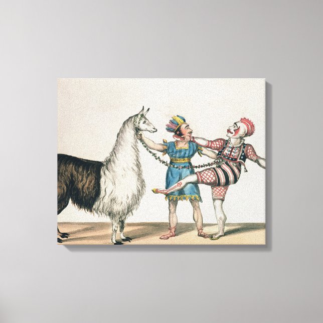 Impressão Em Tela Grimaldi e Alpaca, na Pantomima Popular (Frente)