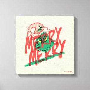 Impressão Em Tela Grinch Grunge Gráfico Alegre Alegre