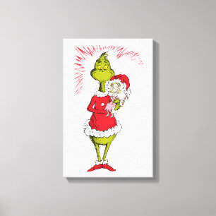 Impressão Em Tela Grinch segura Cindy Lou Quem