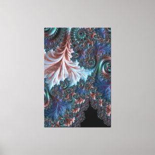 Impressão Em Tela Groovy Colorful Boho Hippie Mandelbrot Fractal Art
