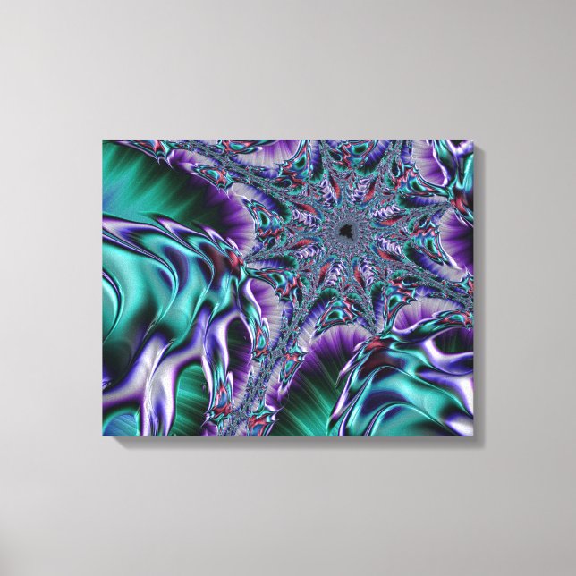 Impressão Em Tela Groovy Trippy Funky Psychedelic Art (Frente)