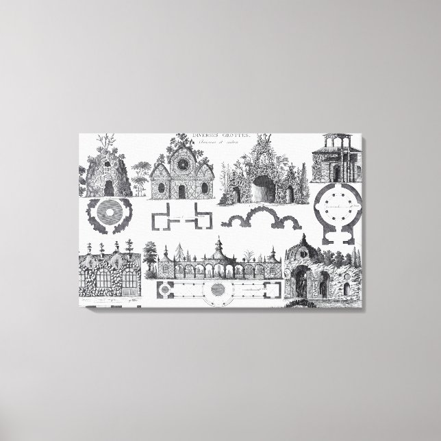 Impressão Em Tela Grotto designs de 'Jardins Anglo-Chinois' por Geo (Frente)