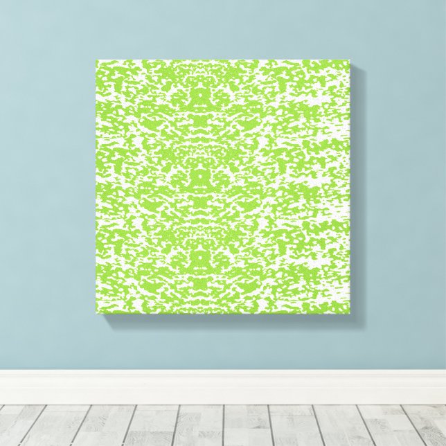 Impressão Em Tela Grunge Lime Green Pattern - Summer Abstract Decor (Insitu(piso de madeira))