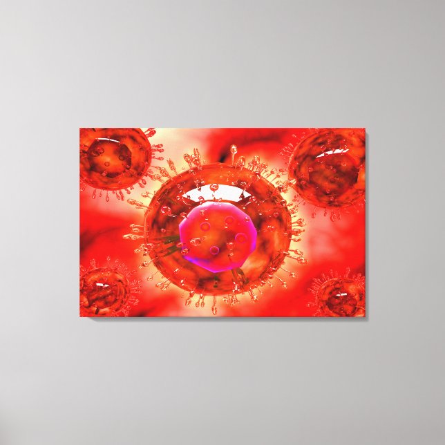 Impressão Em Tela Grupo Do Vírus H5N1 Com Vista Glassy 1 (Frente)