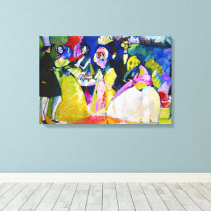 Impressão Em Tela Grupo em Crinolinas por Wassily Kandinsky