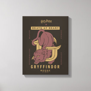 Impressão Em Tela GRYFFINDOR™ House Brave at Heart
