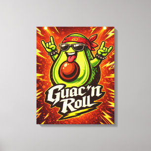 Impressão Em Tela Guac 'n Roll - Guac Pack - Amantes de Comida