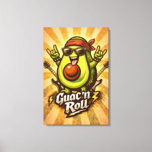 Impressão Em Tela Guac 'n Roll - Pacote Guac - Amantes de Comida