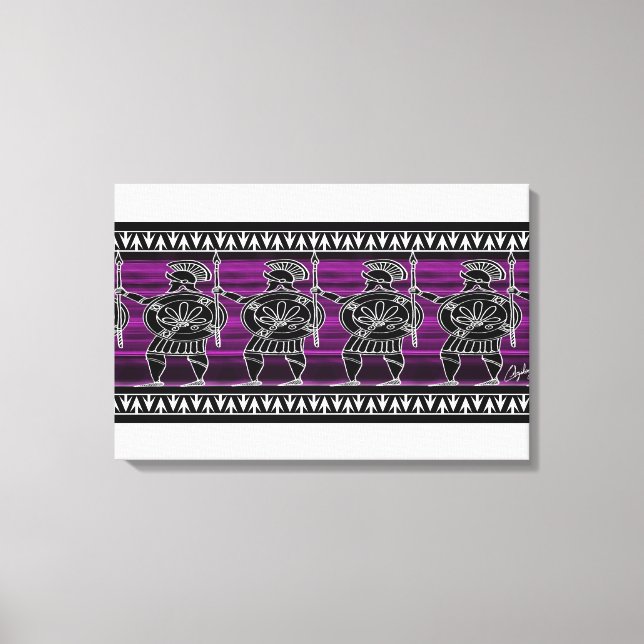 Impressão Em Tela Guarda preto grego (Frente)