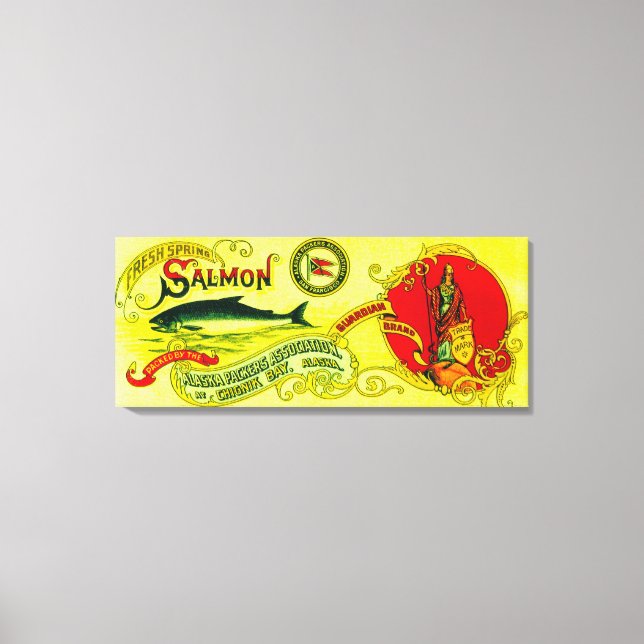Impressão Em Tela Guardian Salmon Can LabelChignik Bay, AK (Frente)