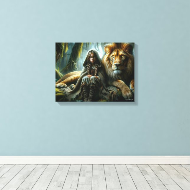 Impressão Em Tela "Guardião da Natureza" (Insitu(piso de madeira))