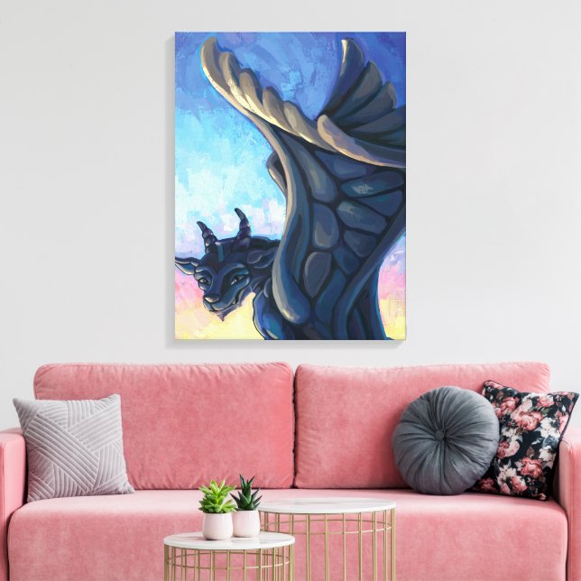 Impressão Em Tela Guardião Gárgula (Insitu(Sala de estar))