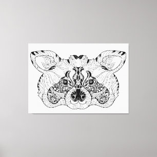 Impressão Em Tela Guaxinim inspirado 6