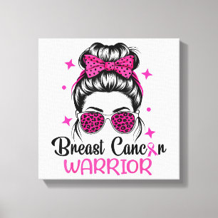 Impressão Em Tela Guerreiro da Consciência do Cancer da Mama
