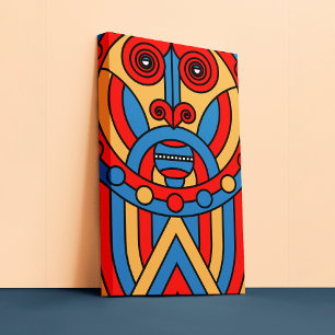 Impressão Em Tela Guerreiro Tribal Africano