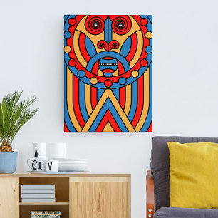 Impressão Em Tela guerreiro tribal africano