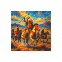 Guerreiros de planícies na caça