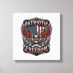 Impressão Em Tela Guidão da Liberdade Patriótica Moto Estrada Liberd