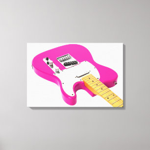 Impressão Em Tela GUITAR ELÉTRICO BUBBLEGUM 16x24