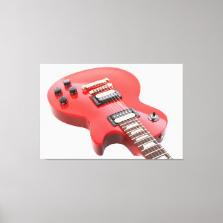 Impressão Em Tela GUITAR ELÉTRICO ICONICO VERMELHO 40x60
