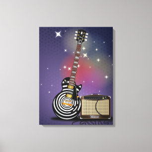 Impressão Em Tela Guitarra Blues