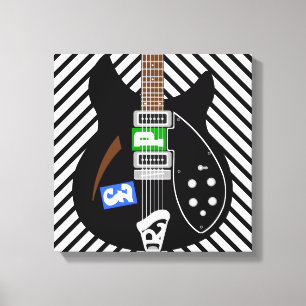 Impressão Em Tela Guitarra de Pop