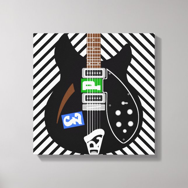 Impressão Em Tela Guitarra de Pop (Frente)