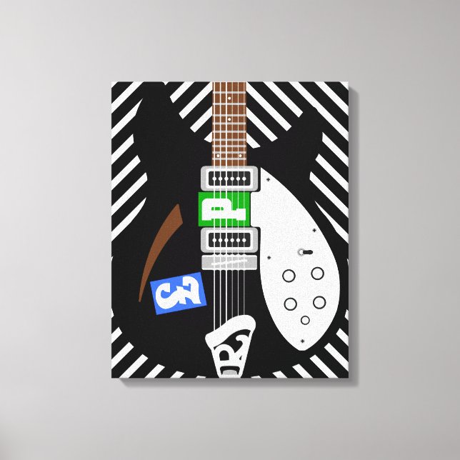 Impressão Em Tela Guitarra de Pop (Frente)